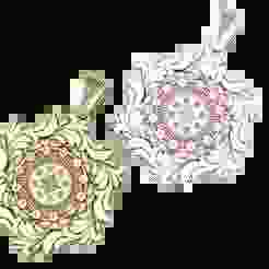 Floral Pendant 3D printable model