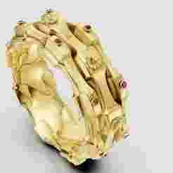 FloralGoldRing  3D printable model