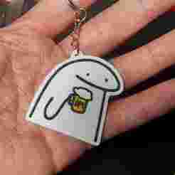 🍻 Florki keychain drinking beer! 🔑✨