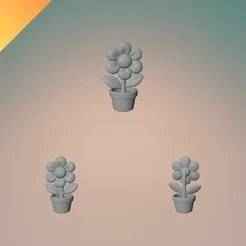 Flower Pot Flower Cute Flower Decor Flower Printable Flower Model for 3D Printing