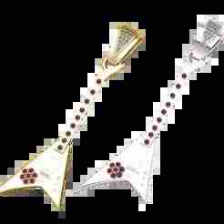 Flying v guitar pendant 3d printable model