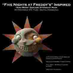 FNAF Inspired Sun/Moon Mask - Sundrop Daycare Attendant