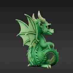 Forest Dragon Keychain 3D Print - Elegant Leaf Wing Mythical Creature STL File
