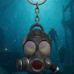 Fortnite Chaos Explorer Mask Keychain - Deep Sea Style & Detailed