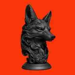 Fox Head Sculpture