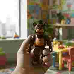 Freddy Fazbear 3D Model High-Quality Hallowen Fan Art Printable Animatronic Figure for 3D Printing