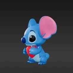 Friendly Extraterrestrial Mini Statue Holding Heart - Unique Decorative Blue Alien Figure STL