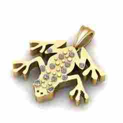 Frog Pendant 3D  printable Model