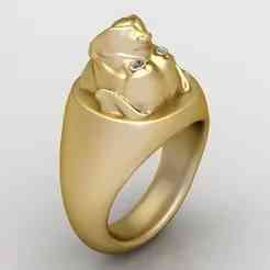 Frog Ring design 3D printable model