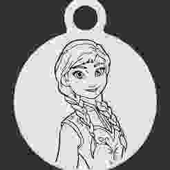 Frozen - Anna - Ariel Keyring