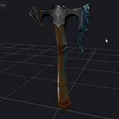 Frozen Edge Axe, Ice Axe, Fantasy Axe