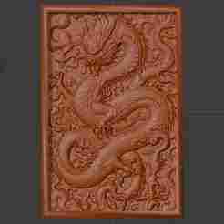 Full Body Oriental Dragon – Epic 3D Relief for CNC and 3D Printing