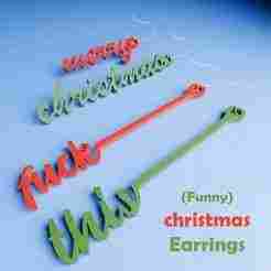 Funny Christmas earrings 🎄