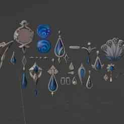 Furina cosplay costume accessories STL Genshin Impact