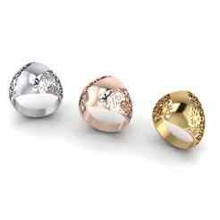 fusion flower pattern gold ring