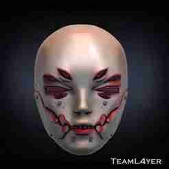 Geisha Mask Japanese Tradition Mask Cosplay 7
