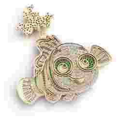 Gemstone Nemo Hip Hop Pendant