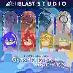 Genshin Impact Four Shades Keychains