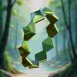 Geometric Hex Ring - Modular Faceted 3D Print Jewelry 52