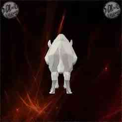 Geometric Low Poly Bison – SoliDRawinGs SG987