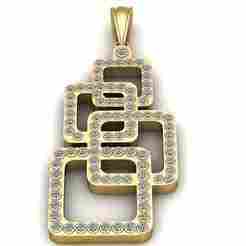 Geometric Square Pendant 3D Printable Model