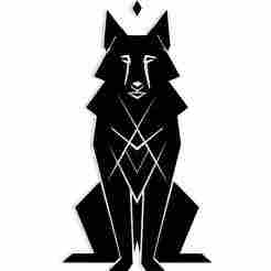 geometric wolf 4 - 2D/3D Wall Art STL+SVG For CNC Router, Plasma, Waterjet, Laser & 3D Printer