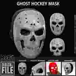 Ghost Hockey Mask - Skull Halloween cosplay mask - STL model 3D print file