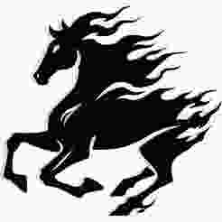ghost horse (nightmare) galloping with flames instead of a mane 4 - 2D/3D Wall Art STL+SVG For CNC Router, Plasma, Waterjet, Laser & 3D Printer