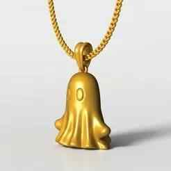 ghost pendant charm