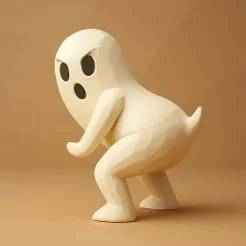 Ghost Twerking STL – Funny Halloween Figurine for 3D Printing