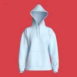 Girls Hoodie-Blue  | Marvelous / Clo3d / obj / fbx