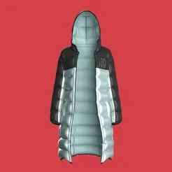 Girls Puffect Long Line Puffer Hoodie  | Marvelous / Clo3d / obj / fbx