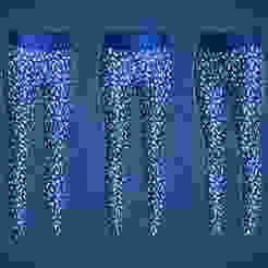 Girls Sports Leggings-Printed With Blue  | Marvelous / Clo3d / obj / fbx