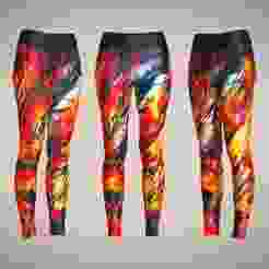 Girls Sports Leggings-Sublimation Printed  | Marvelous / Clo3d / obj / fbx