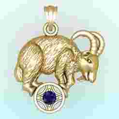 Goat pendant - Zodiac pendant - N1059