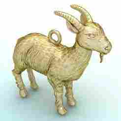 Goat Pendant – Lucky Animal Jewelry Necklace - N935907