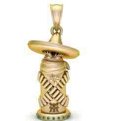 GOLD ARMY SOLDIER PENDANT