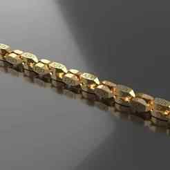 Gold chain with a pattern