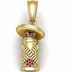 Gold-Colored Pendant – 3D Printable Model