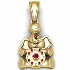 gold elephant pendant  3d printable model