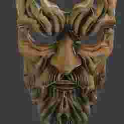 Gold Eternal Warden Mask Fantasy LARP Cosplay Costume