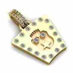 GOLD FACES PENDANT 3d printable model