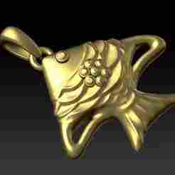 Gold Fish Pendant – 3D Printable Model