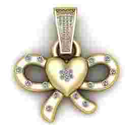 Gold Glamira Heart Pendant