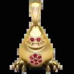 gold monster pendant