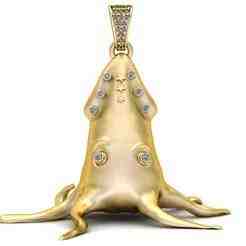 Gold Octopus Pendant