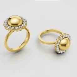 GOLD RING DIAMOUND  3d printable model