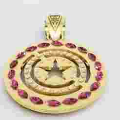 GOLD STAR DIAMOUND PENDANT 3d printable model