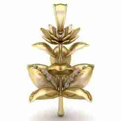 Golden Bloom Leaf Pendant