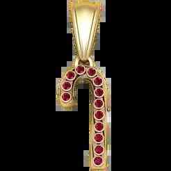 Golden Candy Cane Pendant